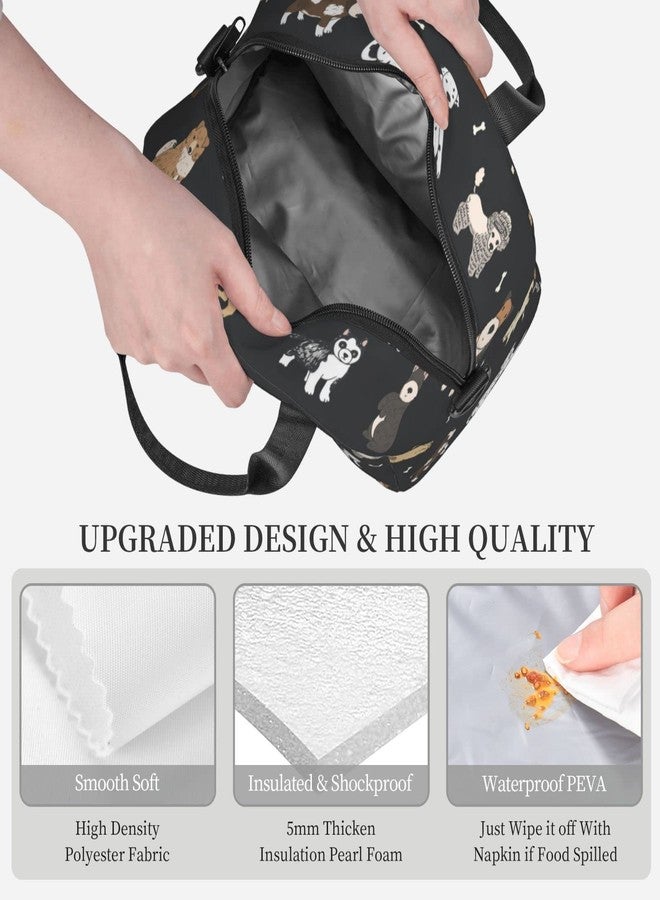 Perinsto Puppy Dogs Cute Animals Lunch Bag Cartoon Pets Reusable Insulated Lunch Tote Bag Lunchbox Container With Adjustable Shoulder Strap For Office Work School Picnic Travel - Image 5